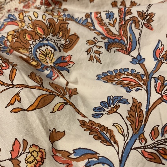 Smocked Baby Doll Tank • Peplum Ruffled Hem • Fall Colors • size Small/Medium - Picture 5 of 15